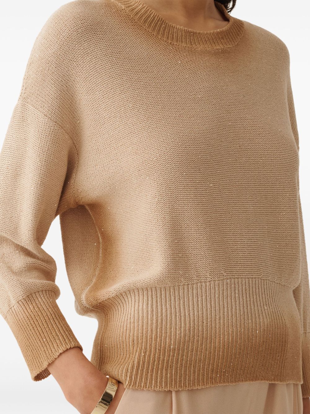 Fabiana Filippi Gradient-effect Sweater In Nude