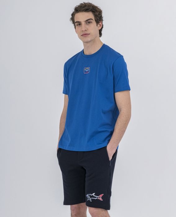 Paul & Shark T-shirt With Round Neck And Short Sleeves In Blue