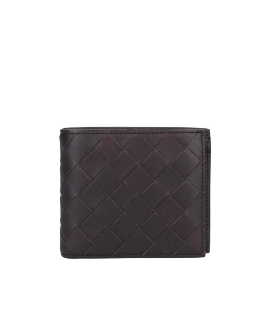 Bottega Veneta Double-fold Wallet In Black