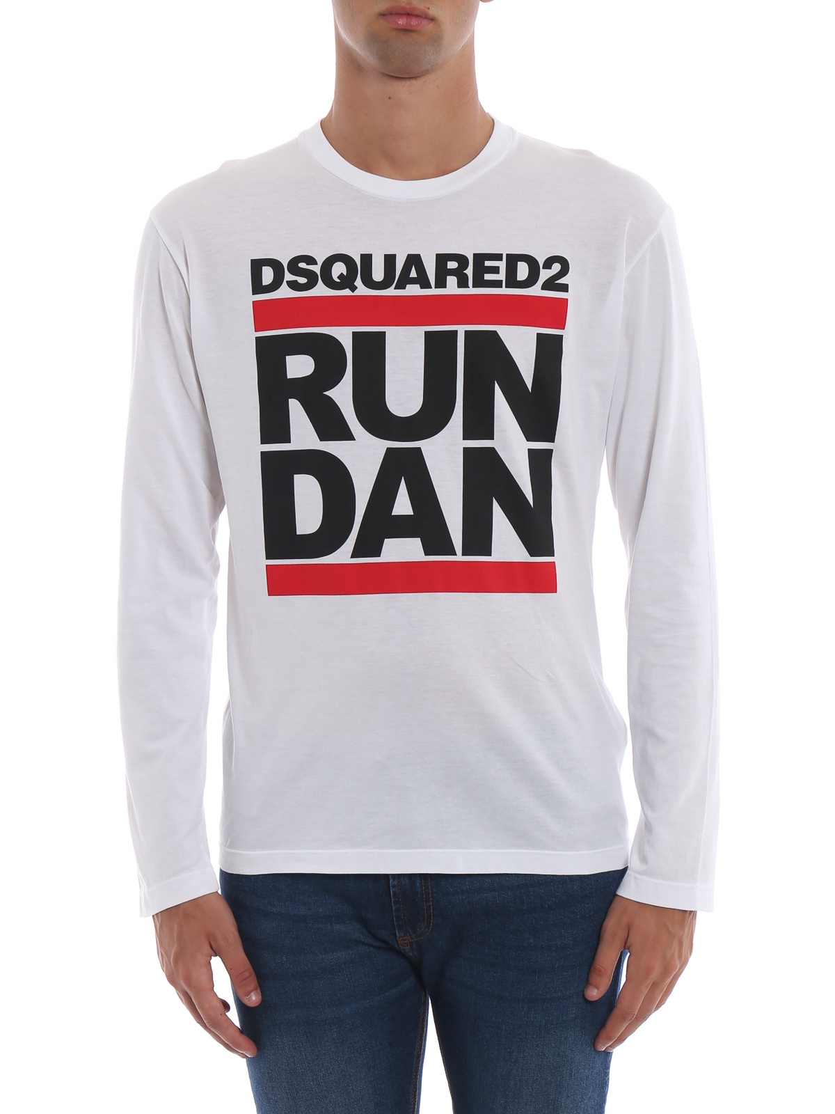 Dsquared2 Run Dan Printed T-shirt In White