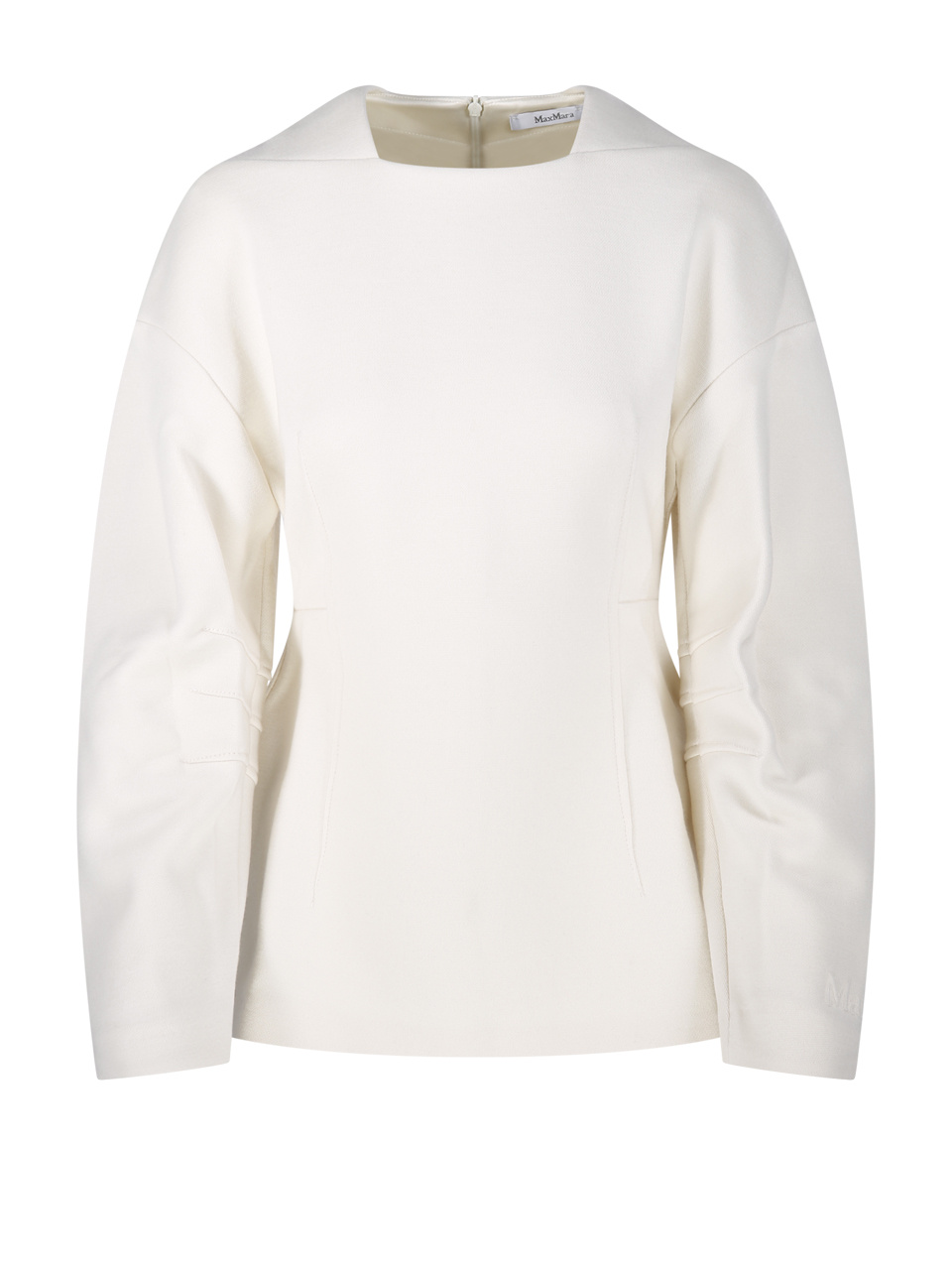 Max Mara Long-sleeved Sweater In White