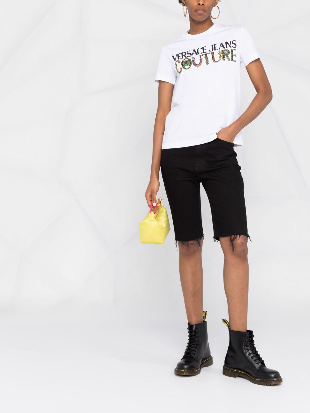 Versace Jeans Logo-print Cotton T-shirt In White