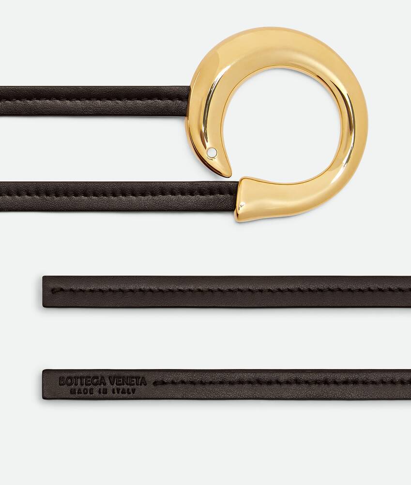 Bottega Veneta Adjustable Length Sardine Belt In Black