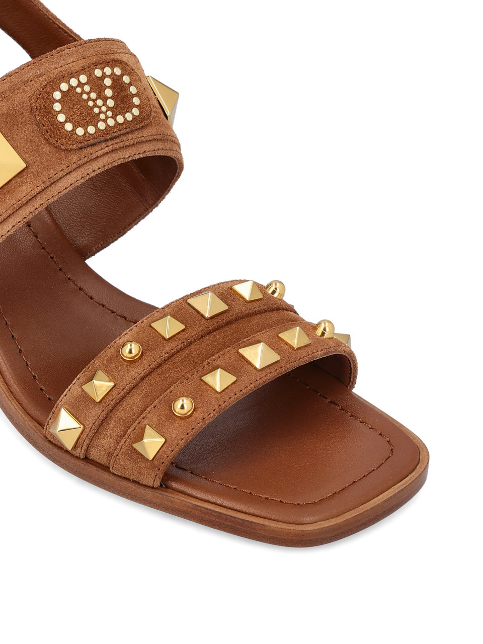 Valentino Brown Suede Plaster Caster Sandals In Brown