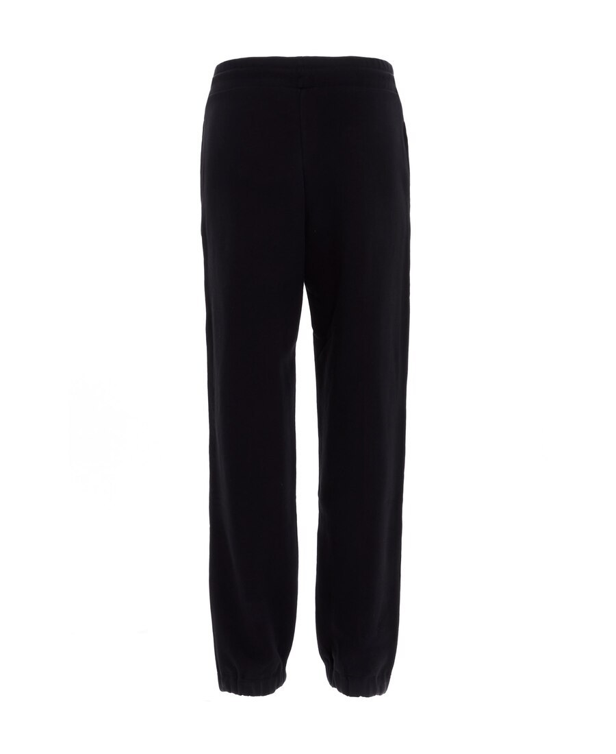 Msgm Flared High-waisted Jersey Pant In Black