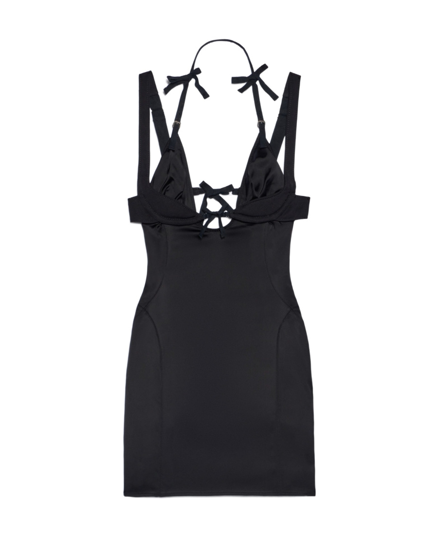 Jacquemus Black Le Chouchou 'la Robe Ciceri' Minidress In Black