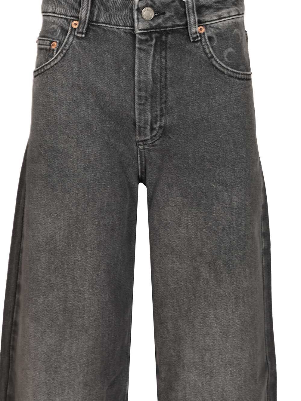 Marine Serre High-waisted Flared Jeans In Black