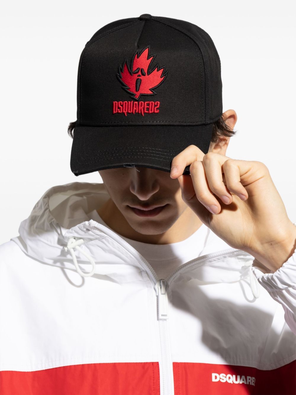 DSQUARED2 LOGO-APPLIQUÉ COTTON CAP