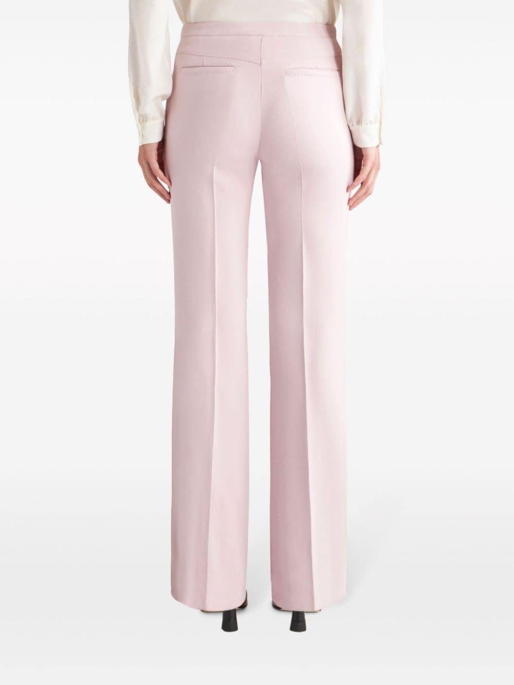 Etro Tailored Cady Flared Trousers In Purple