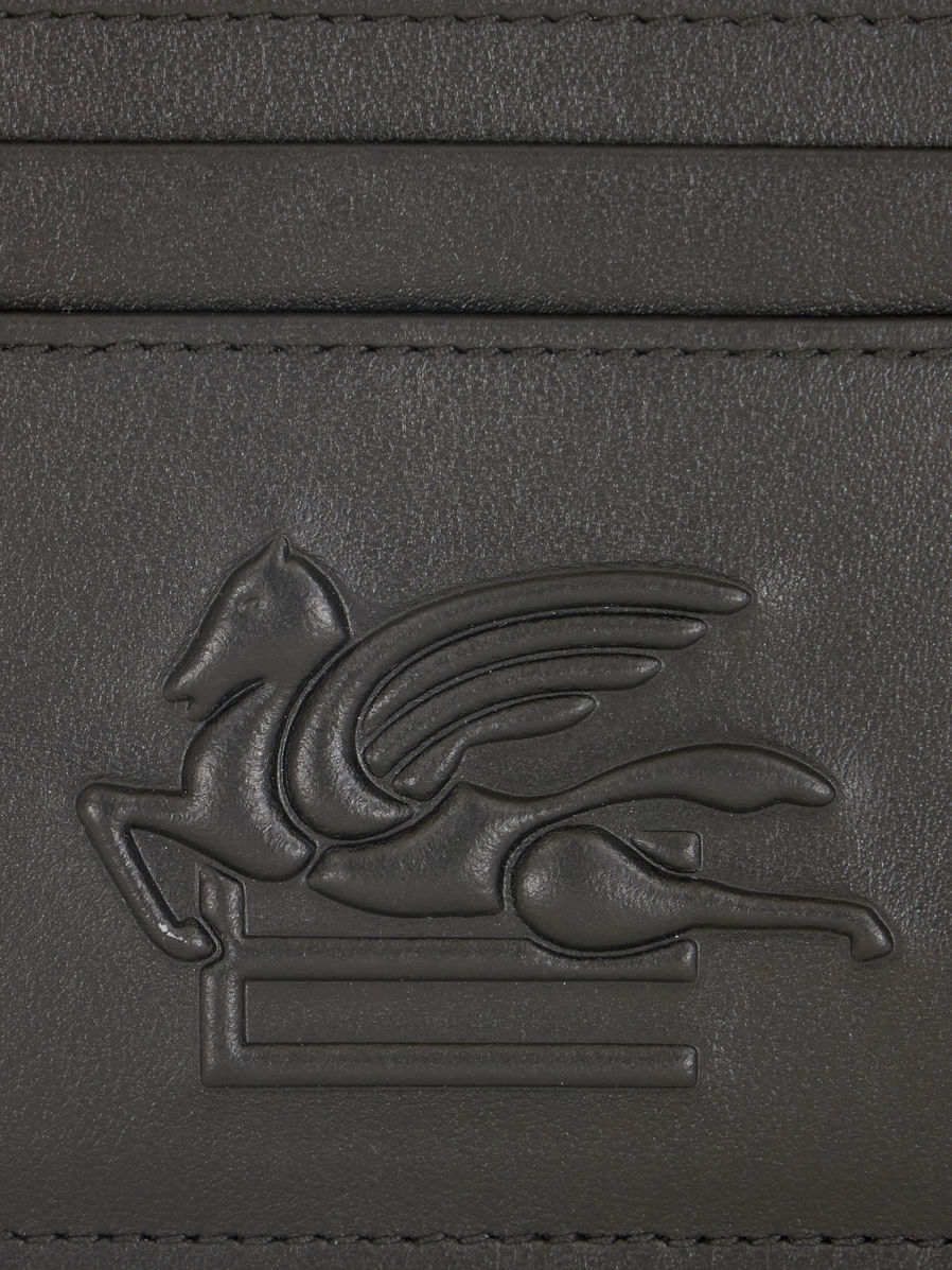 Etro Embossed Logo Card Bag In Black