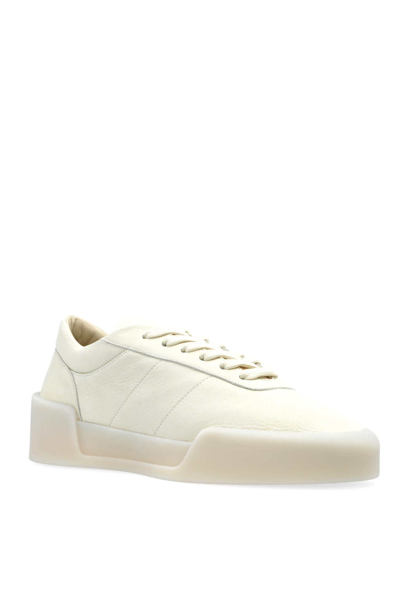 Fear Of God Man Sneakers Ivory Size 7 Leather In White