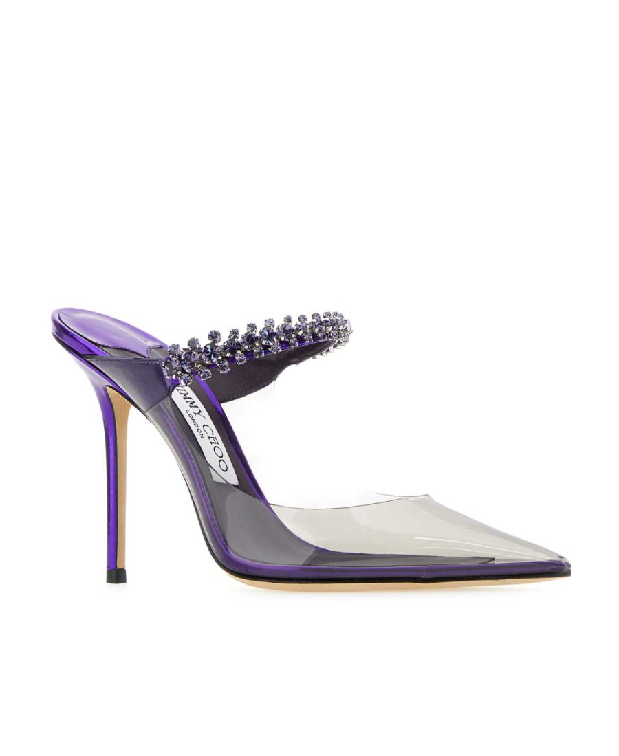 Jimmy Choo Bing Crystal Clear Mule Pumps In Multicolor