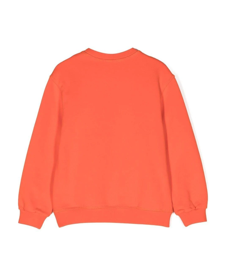 Dsquared2 Logo Printed Round Neck Sweater In Orange