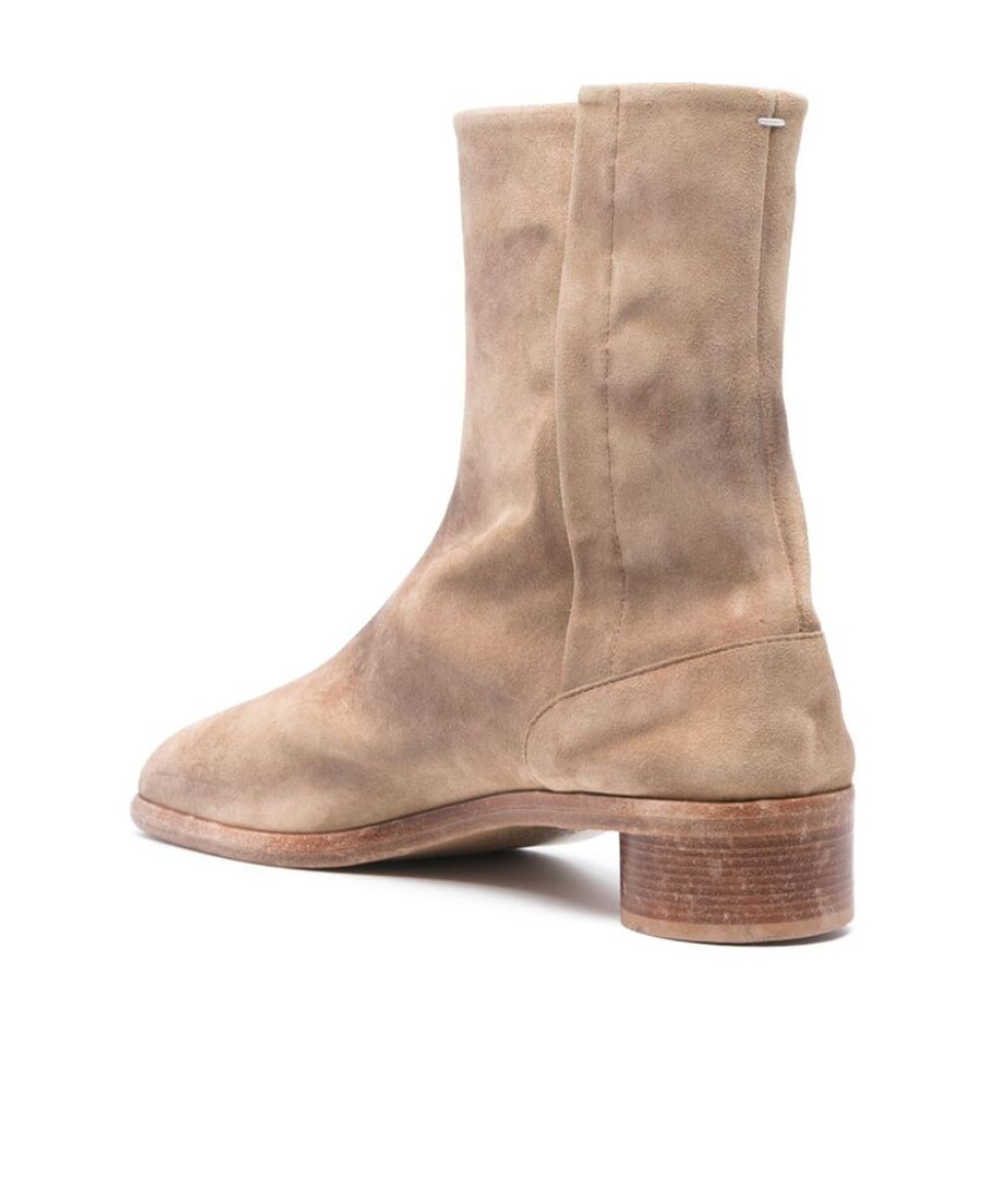 Shop Maison Margiela Tabi Ankle Boot In Nude