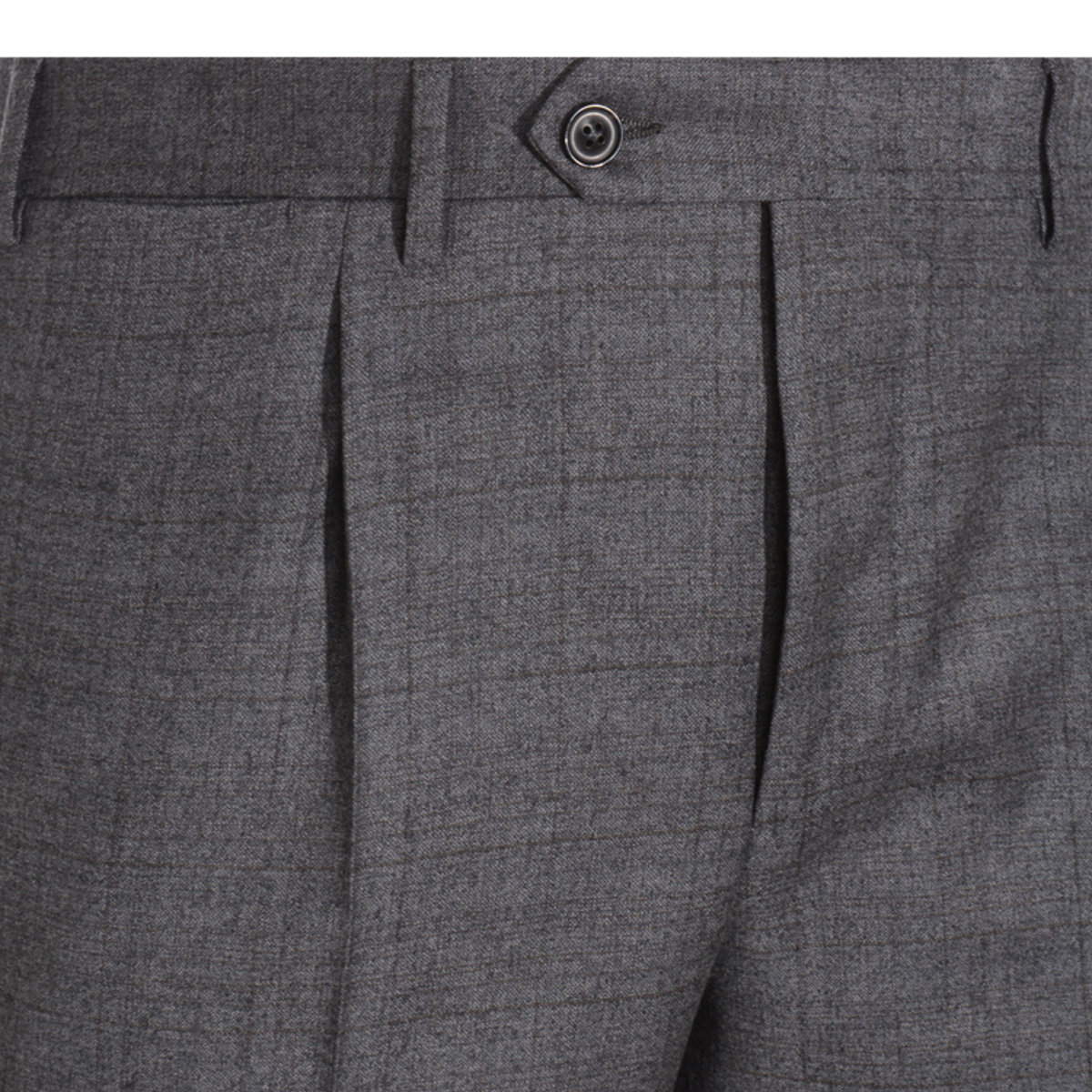 Canali Belt Loop Casual Pants In Gray