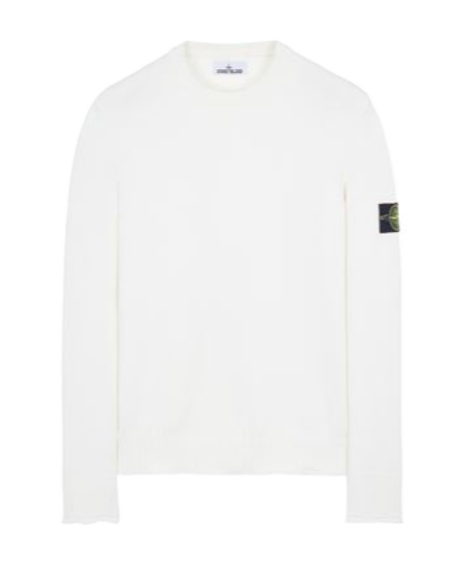 Stone Island Logo-patch Sweater In Gray