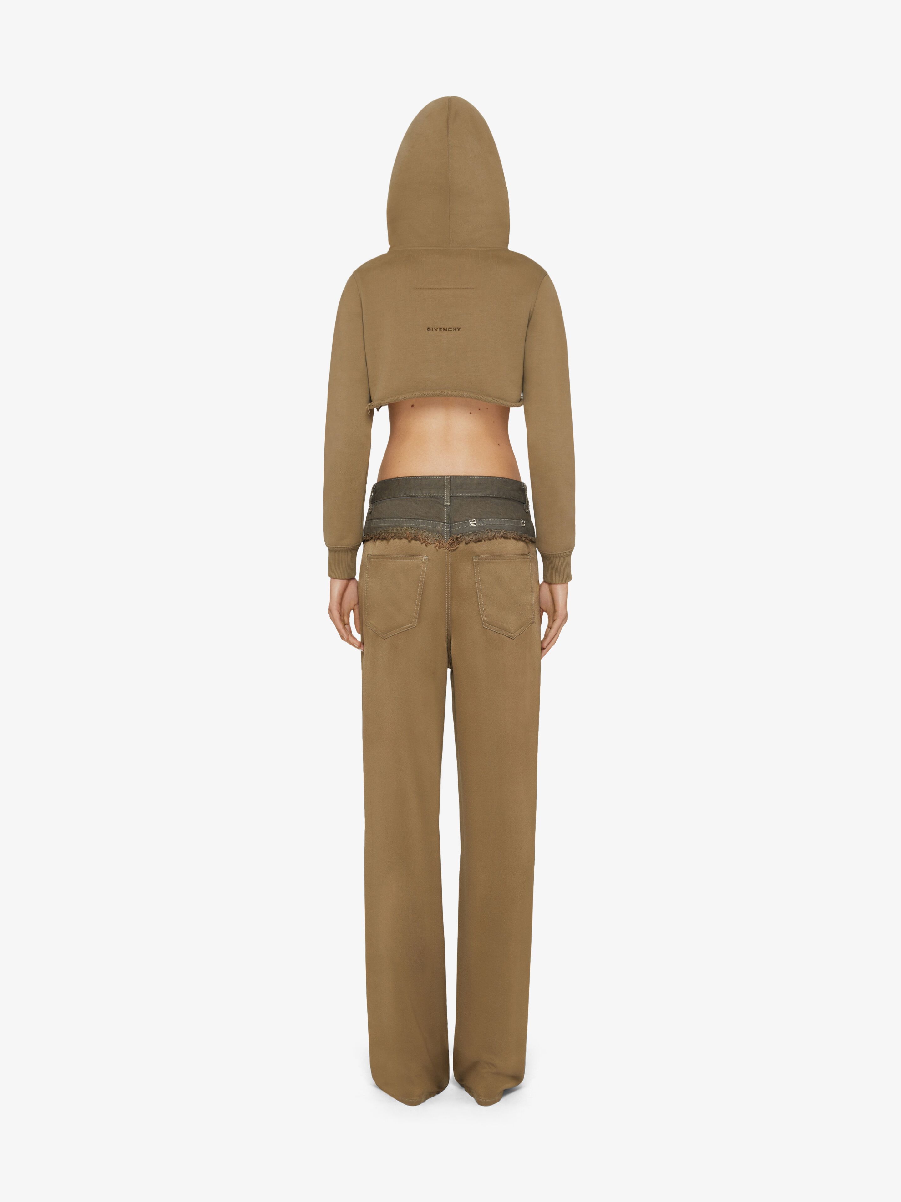 Givenchy Oversized Jeans In Mixed Denim And Viscose In Brown