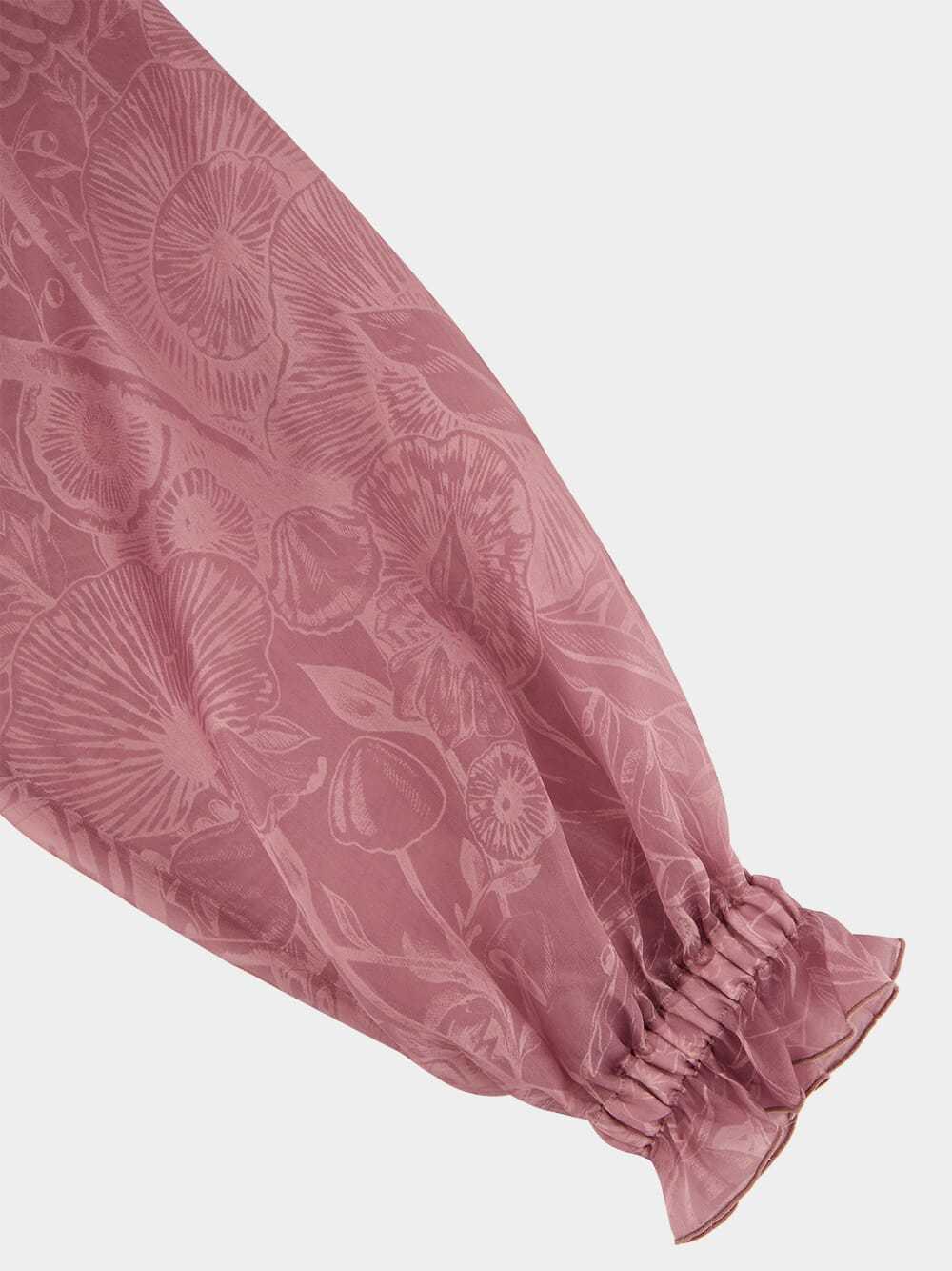 La Doublej Cerere Ruffled High-neck Blouse In Pink