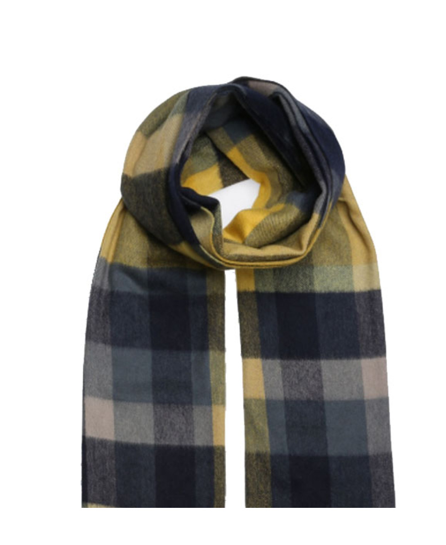 Weekend Max Mara Checkered Detail Scarf In Black