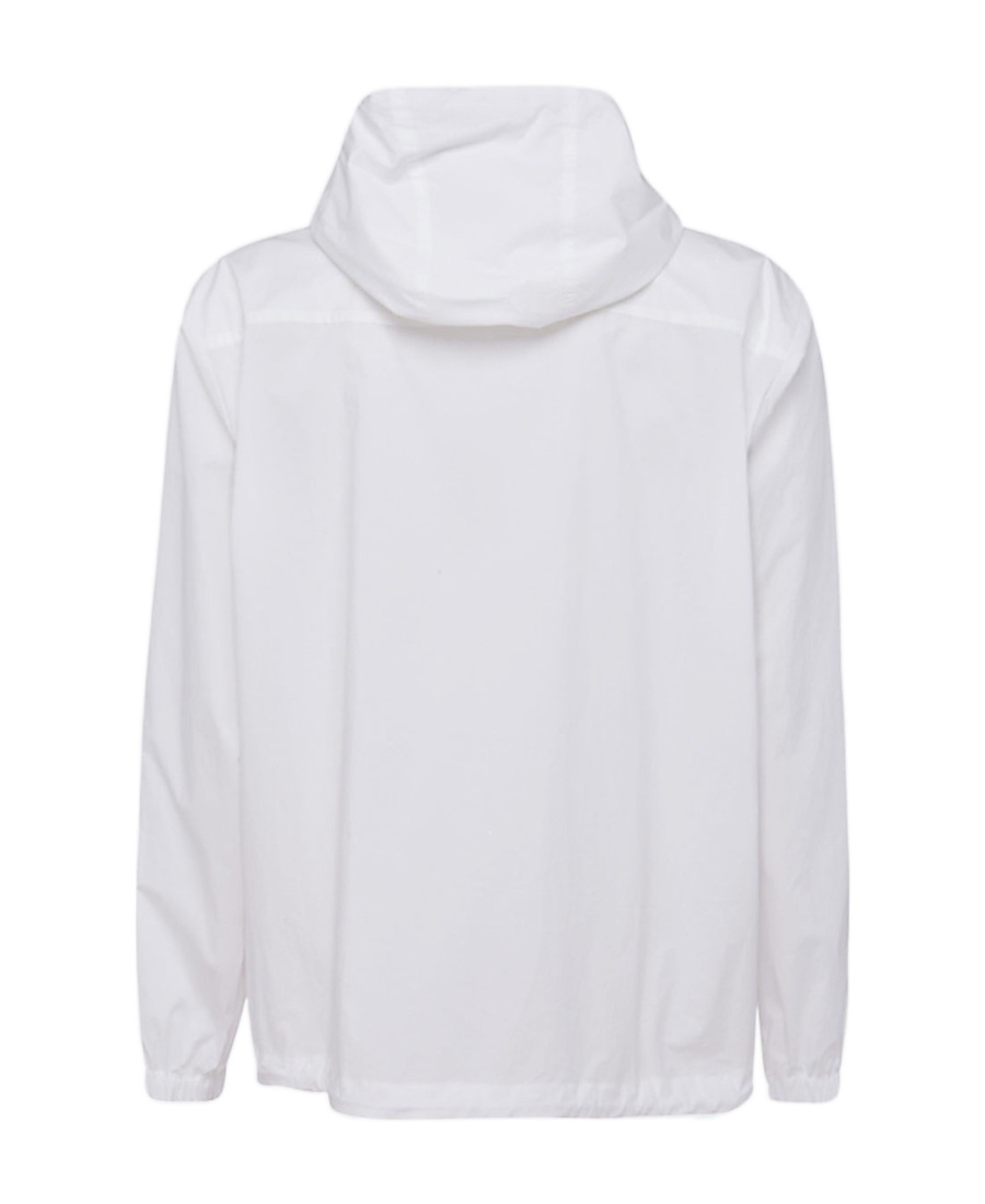 Dsquared2 Hooded High Neck Logo Print Jacket For Men In White