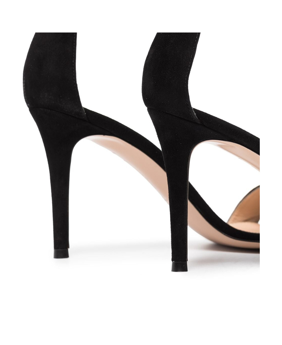 Gianvito Rossi Portofino 85 Suede Sandals In Black