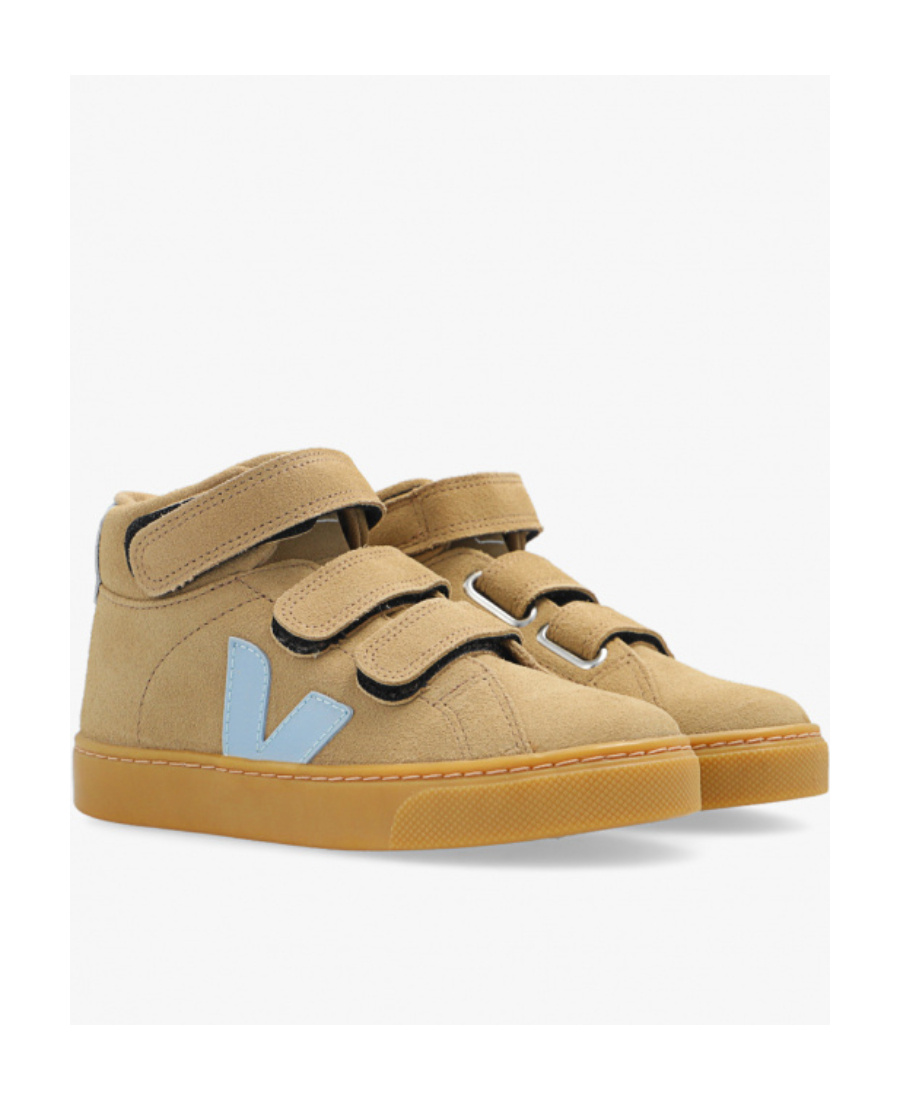 Veja Logo-patch Touch-strap Sneakers In Brown