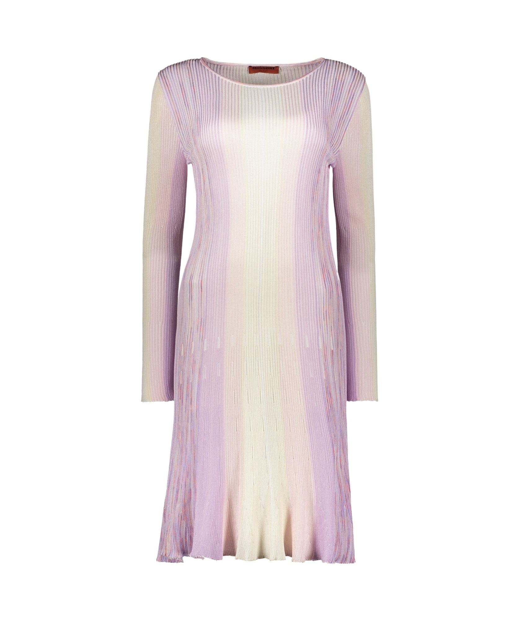 Missoni Rib Knitted Mid-length Dress In Pink