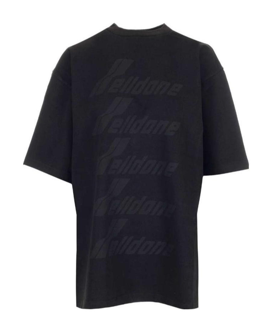 We11 Done Oversized Logo-print T-shirt In Black