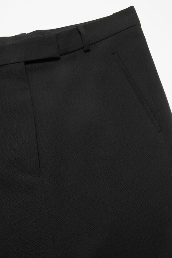 Acne Studios Mid-waist Flared Midi Skirt In Black