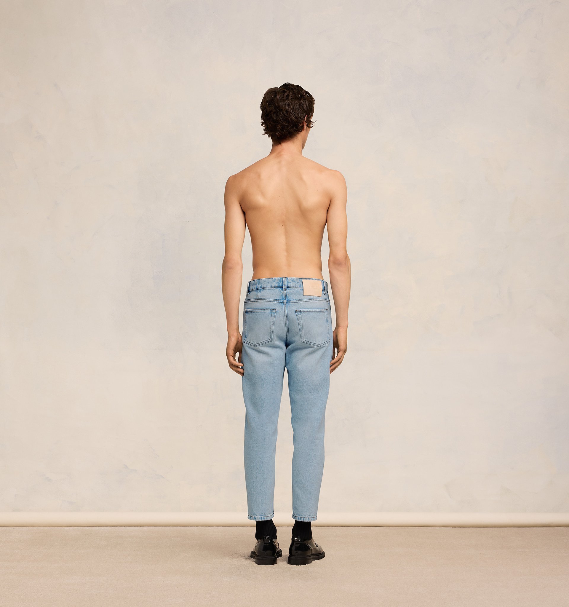Ami Alexandre Mattiussi Mid-rise Straight-leg Jeans In Gray