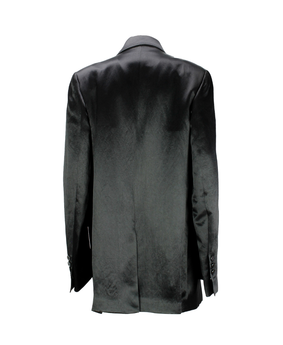 Ann Demeulemeester Polished Oversize Button-up Blazer In Black