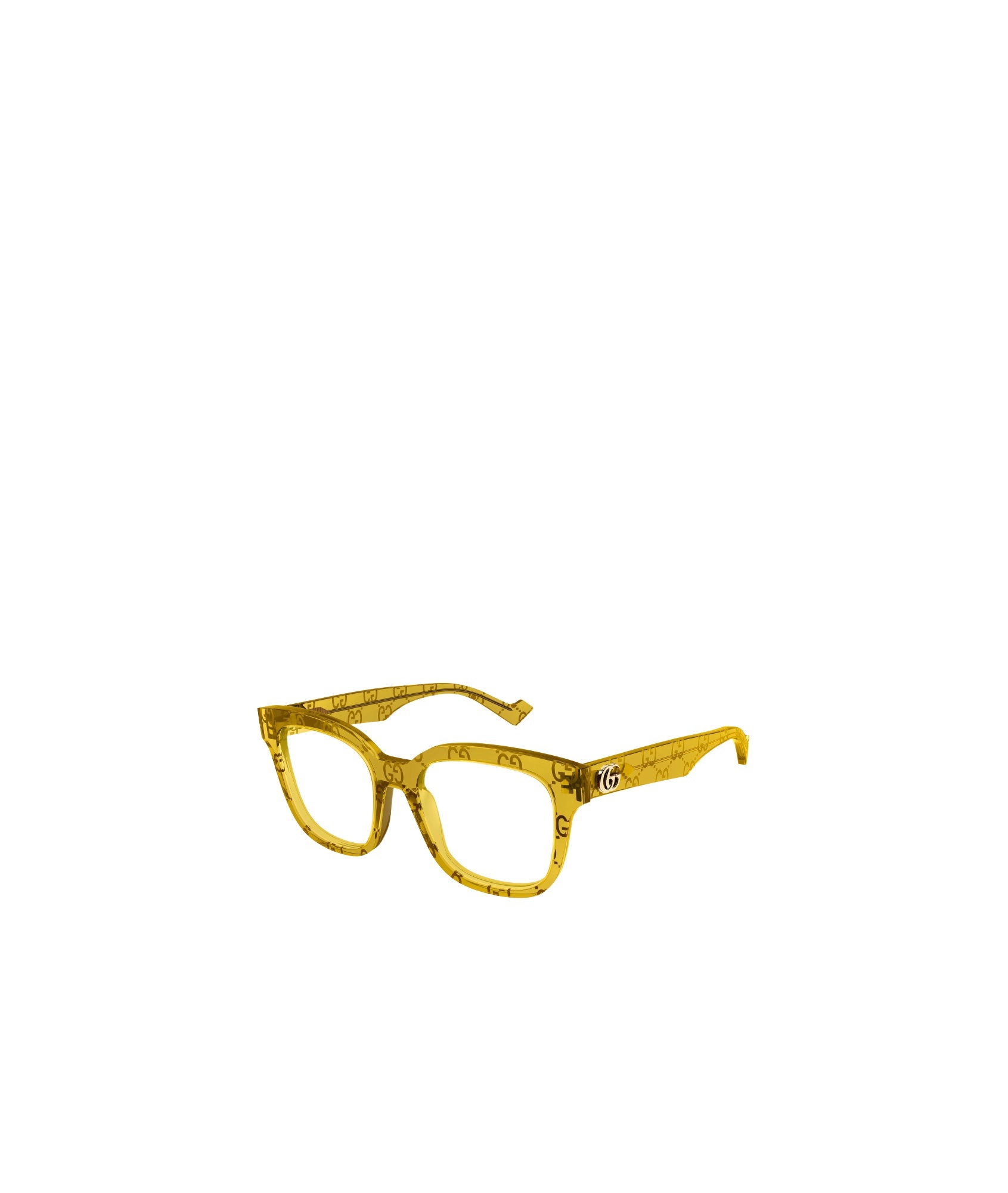 Gucci Geometrically Framed Flat Mirror In Yellow