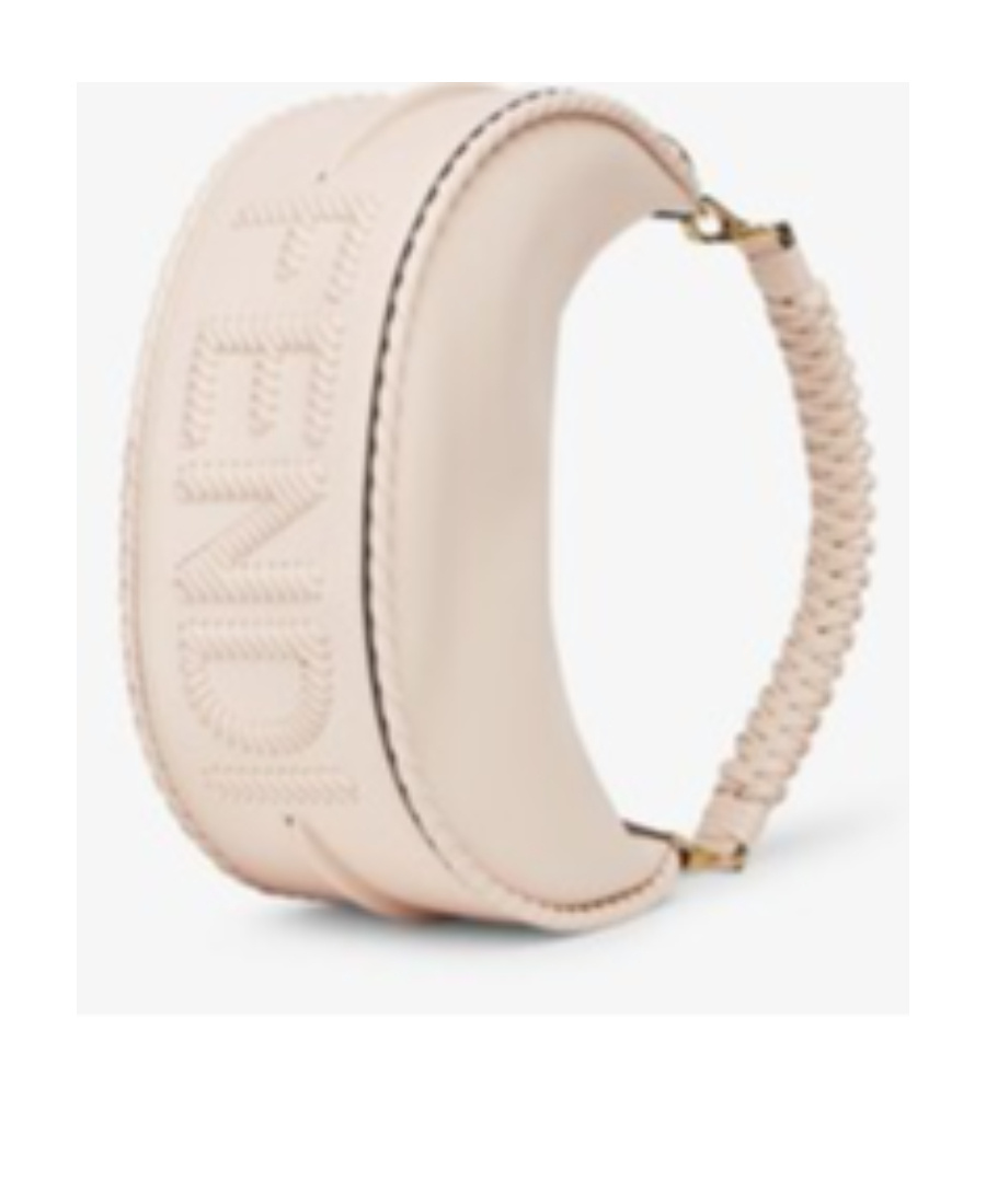 Fendi Graphy Small Leather Shoulder Bag In Nude
