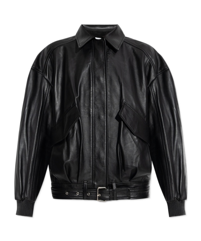 Iro Long Sleeve Leather Jacket In Black