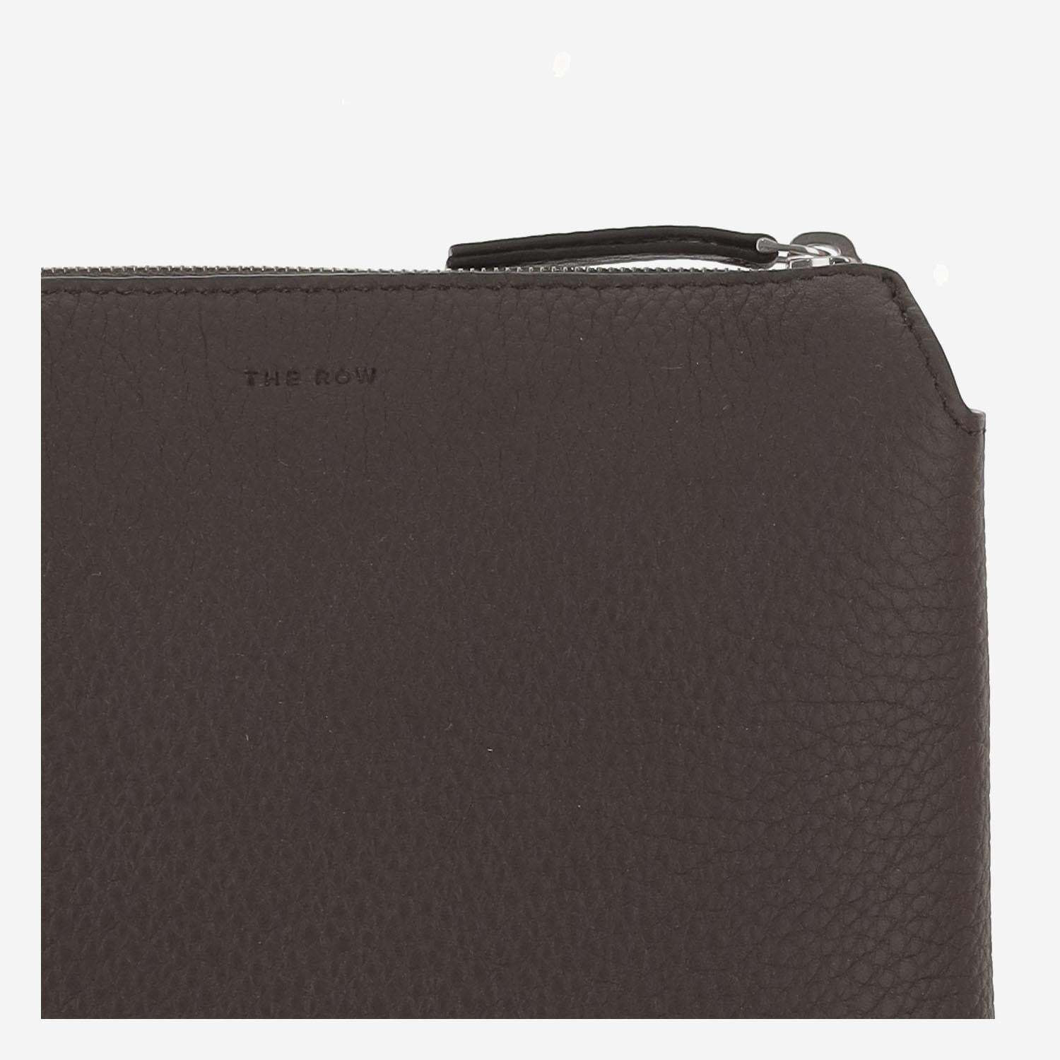 The Row Mini Zipper Clutch In Black