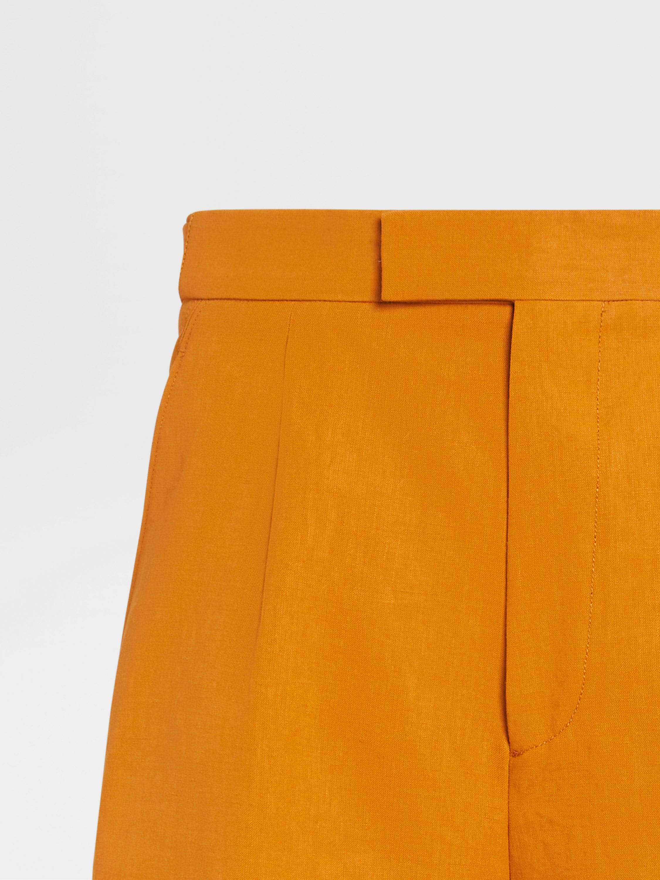 Zegna 232 Road Brand Mark Mid Length Swim Trunks In Orange