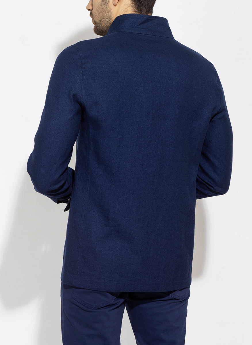 Shop Zegna Long-sleeved Casual Jacket In Black