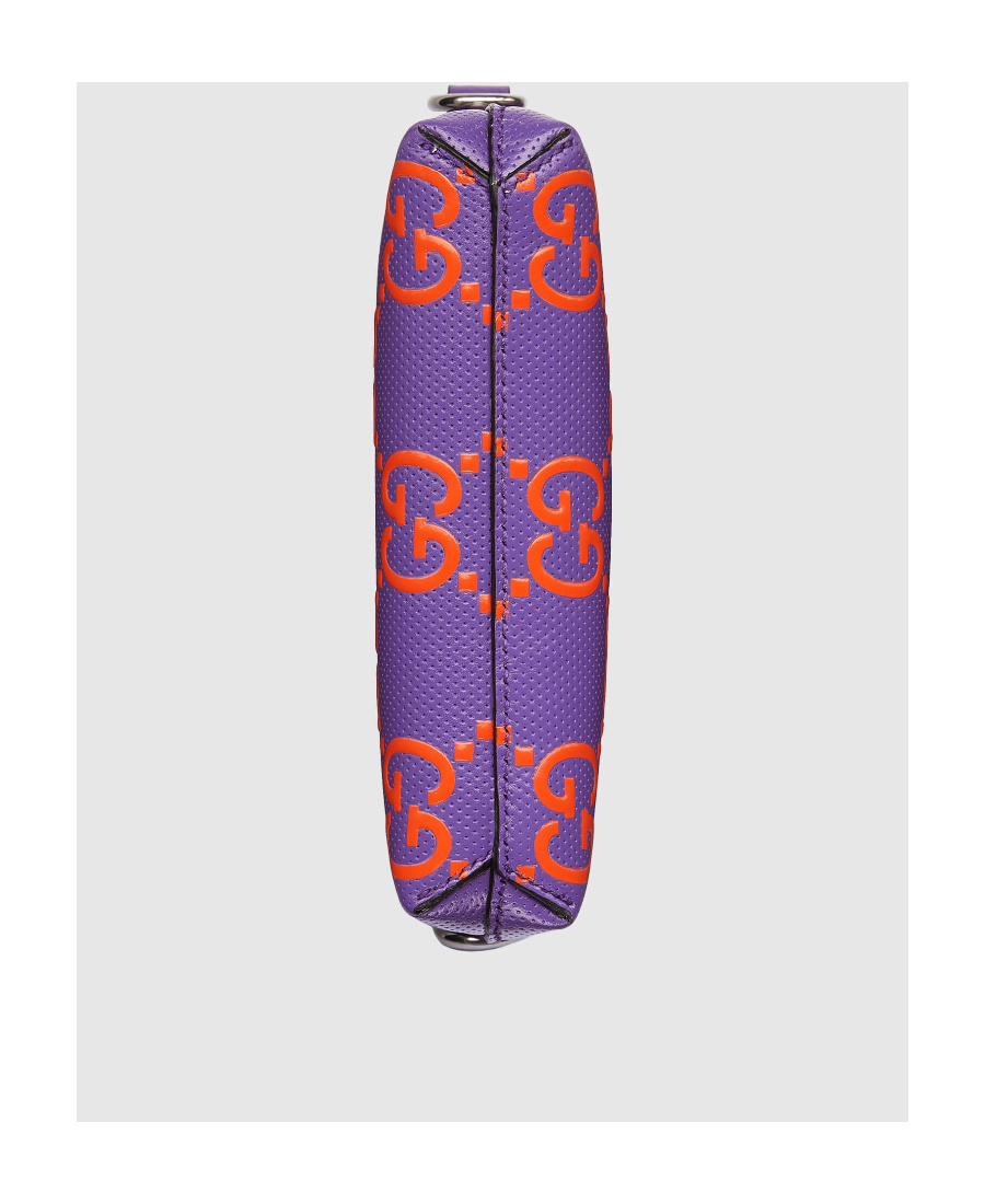 Shop Gucci Printed Embossed Small Shoulder Bag