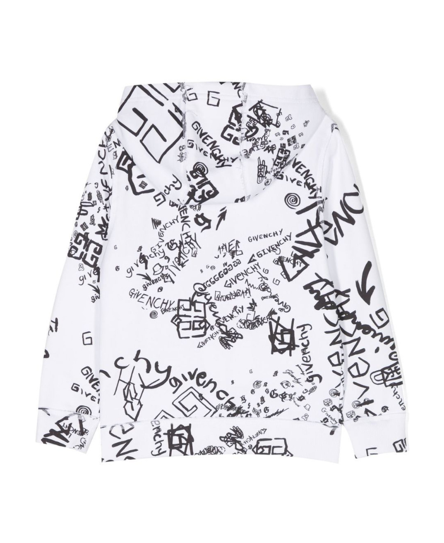 Givenchy Graffiti Printed Zipper Jacket In White