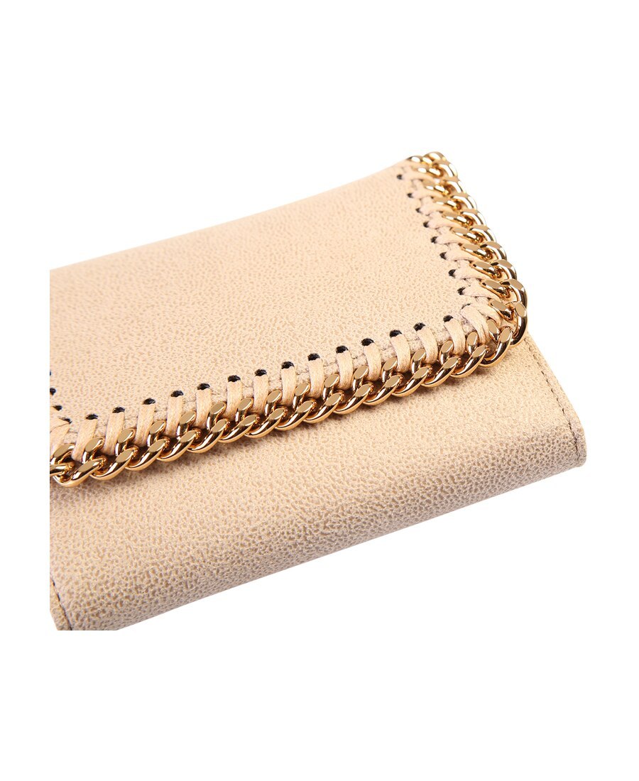 Stella Mccartney Small Falabella Wallet In Nude