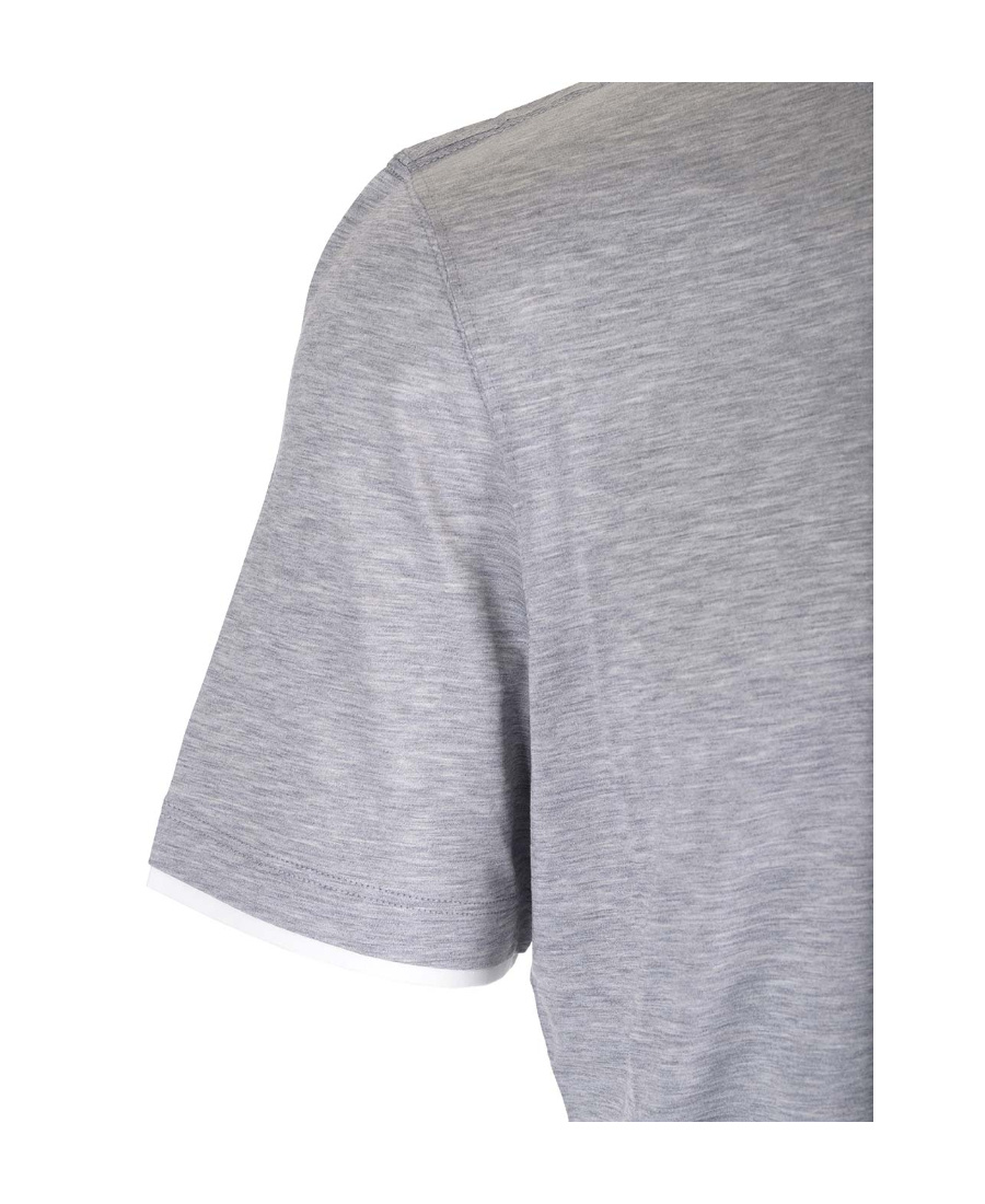 Brunello Cucinelli Layered Crew-neck T-shirt In Gray