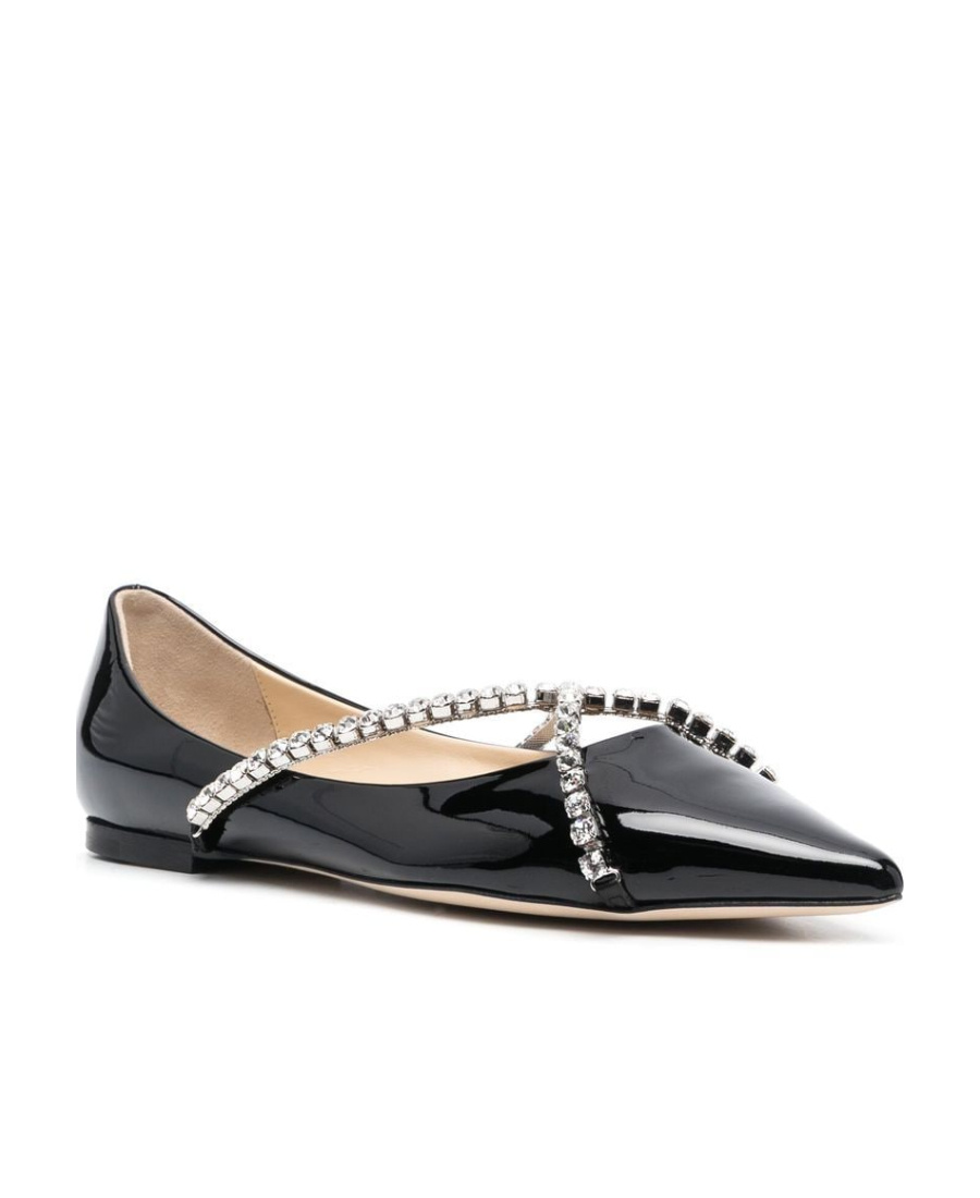 Shop Jimmy Choo Pointed Ballet Flats In Black