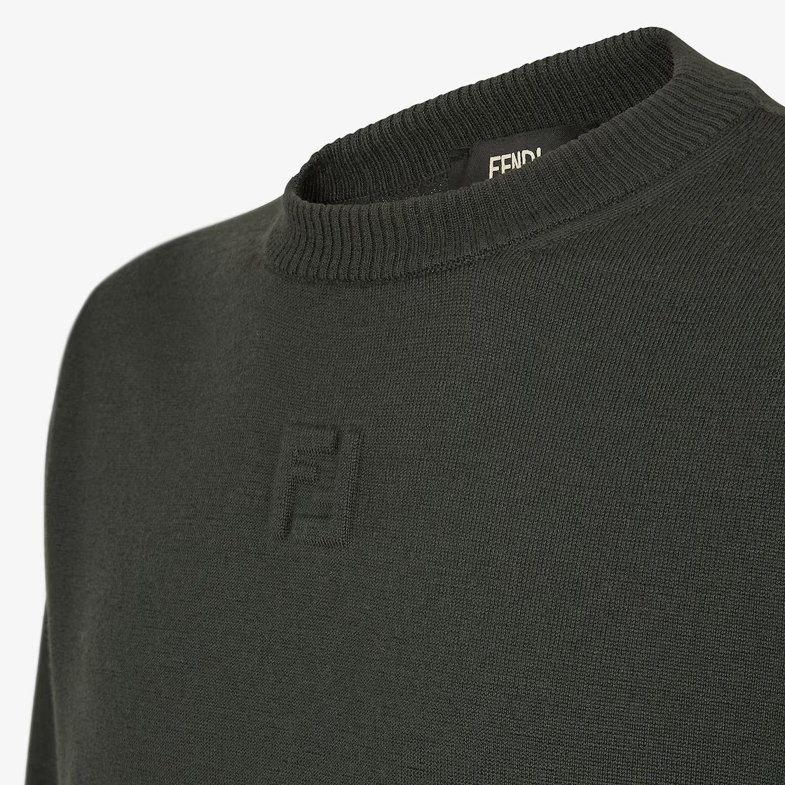 Fendi Ff-embossed Sweater In Black