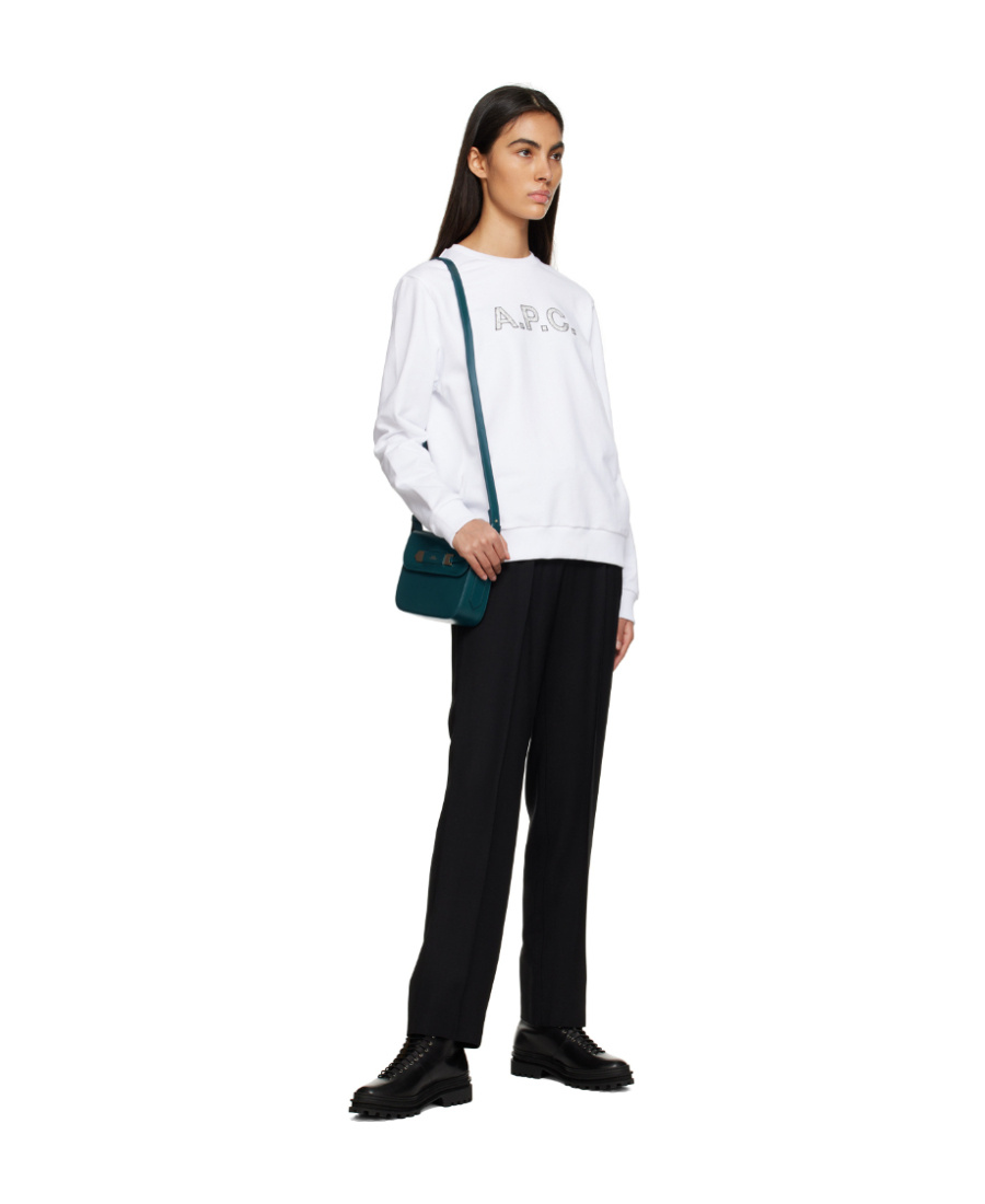 Apc Logo-embroidered Sweatshirt In White