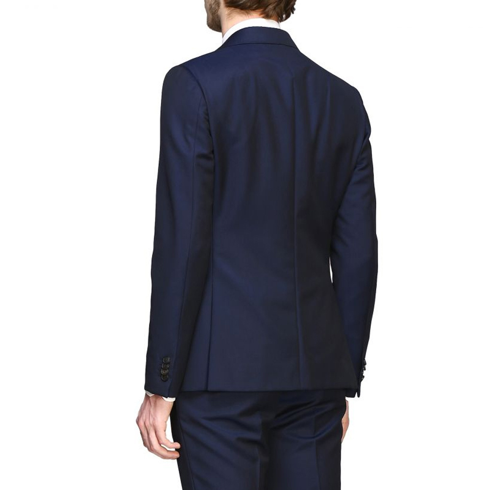 Shop Zegna Long Sleeved Suit Jacket In Black
