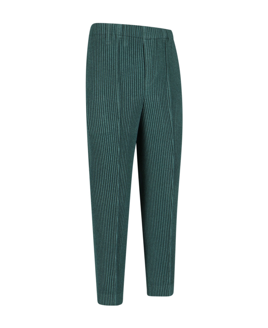 Shop Issey Miyake Plissé Straight-leg Trousers In Green