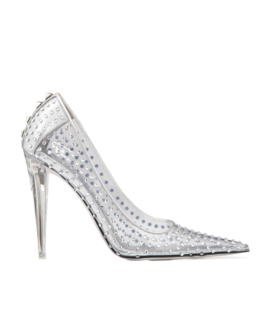 Valentino Garavani Pumps Mit Kristallen In White