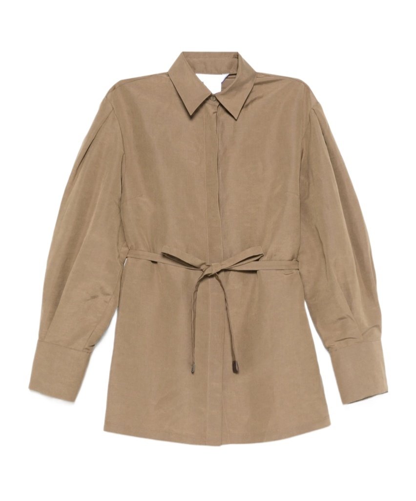 Max Mara Long Sleeve Casual Jacket In Brown