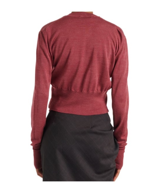 Vivienne Westwood Bea Cropped Wool And Silk Cardigan In Pink