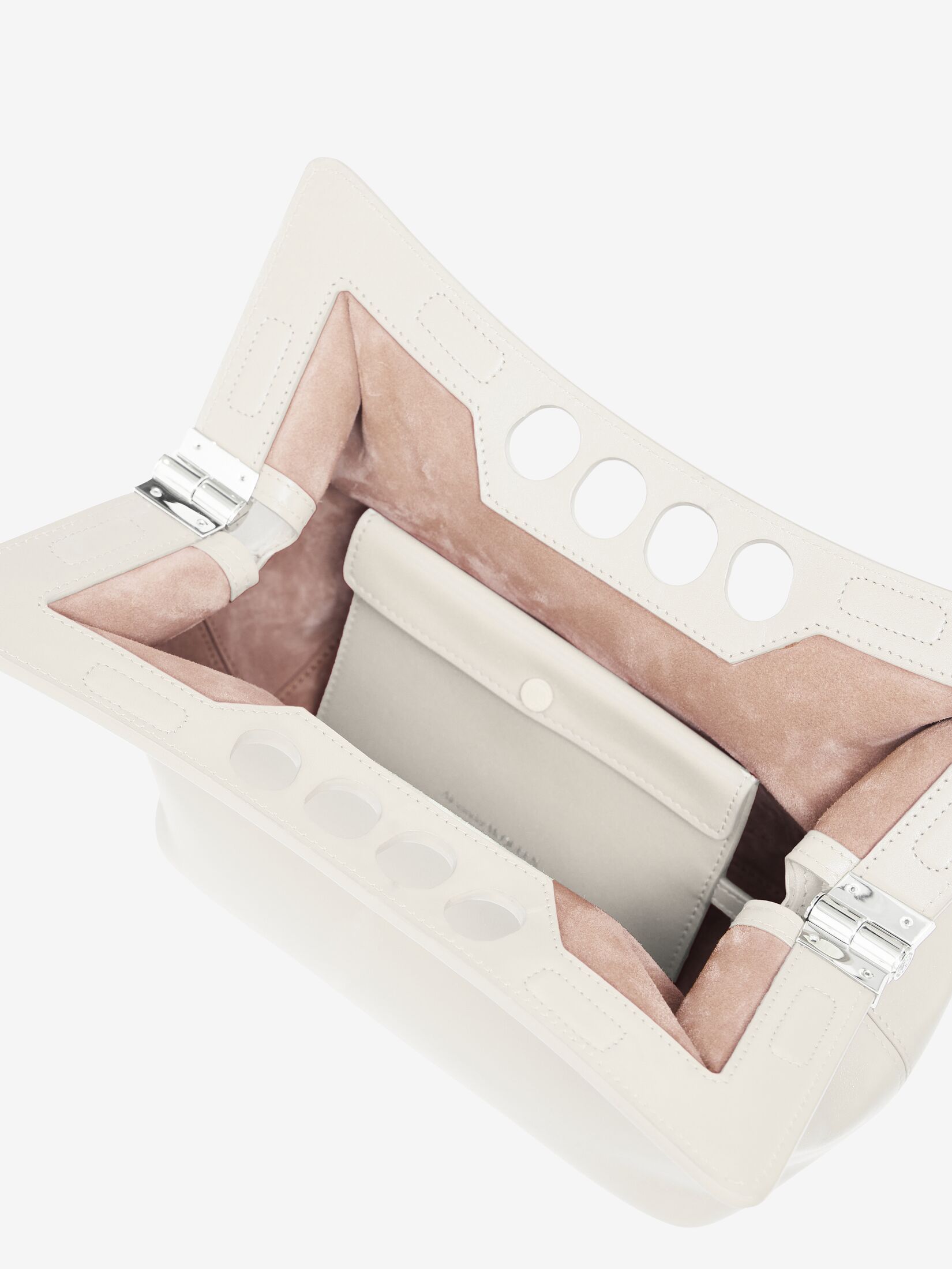 Alexander Mcqueen The Peak Curved Mini Bag In White